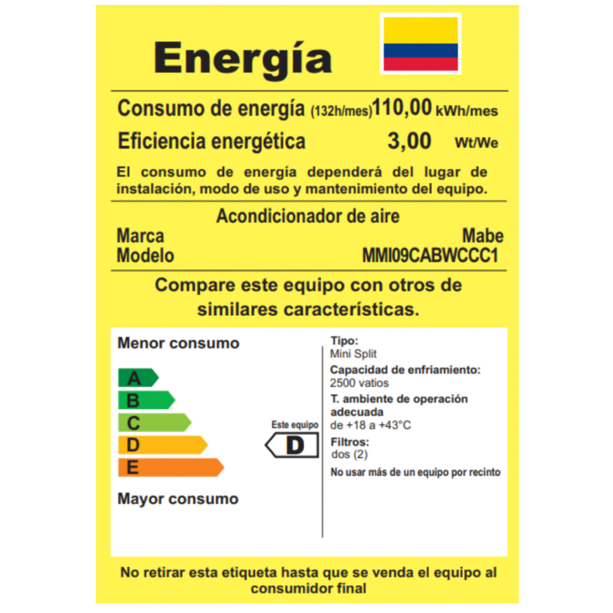Aire Acondicionado Inverter 110v 9000 BTU Blanco