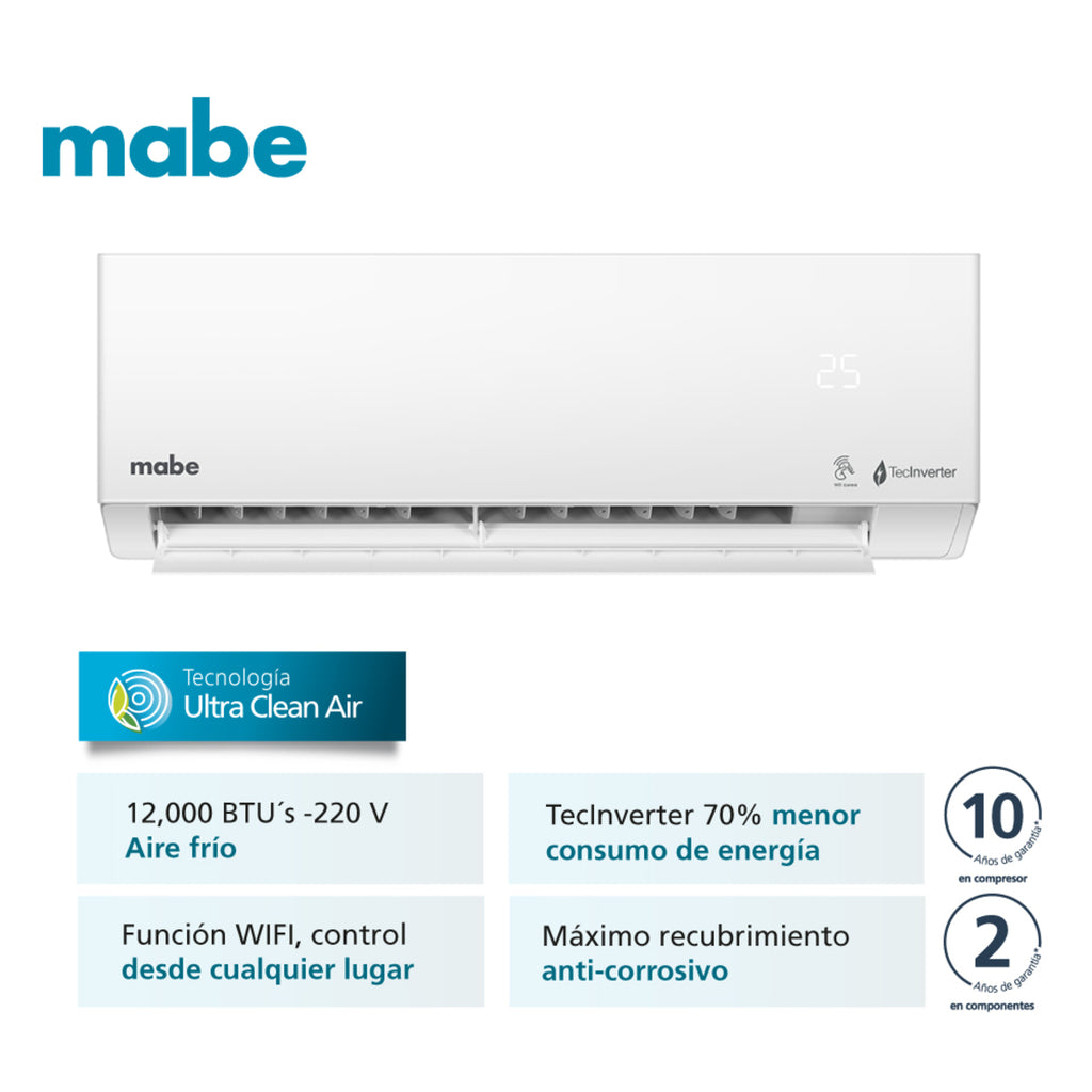 Aire Acondicionado Inverter 220v 12000 BTU Blanco