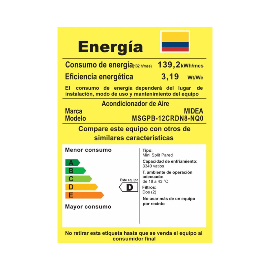 Aire Acondicionado AI Ecomaster Inverter 12000 BTU 220V