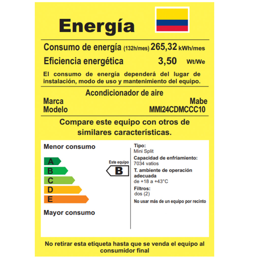 Aire Acondicionado Inverter Premium 220v 24000 BTU Negro Espejo