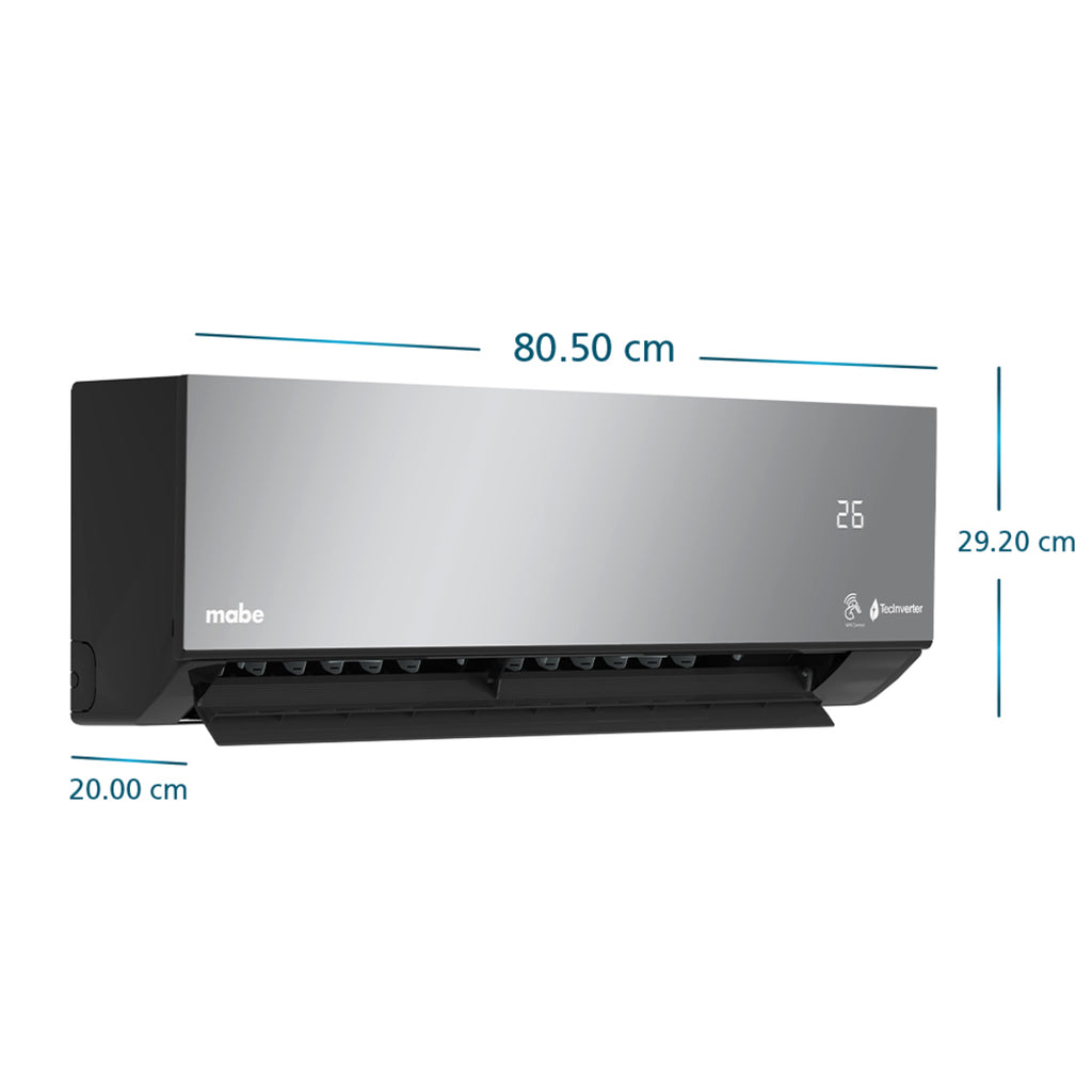 Aire Acondicionado Inverter Premium 220v 12000 BTU Negro Espejo Mabe - MMI12CDMCCC10