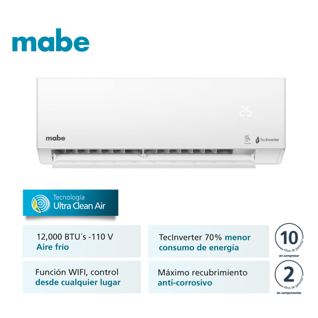 Aire Acondicionado Inverter 110v 12000 BTU Blanco