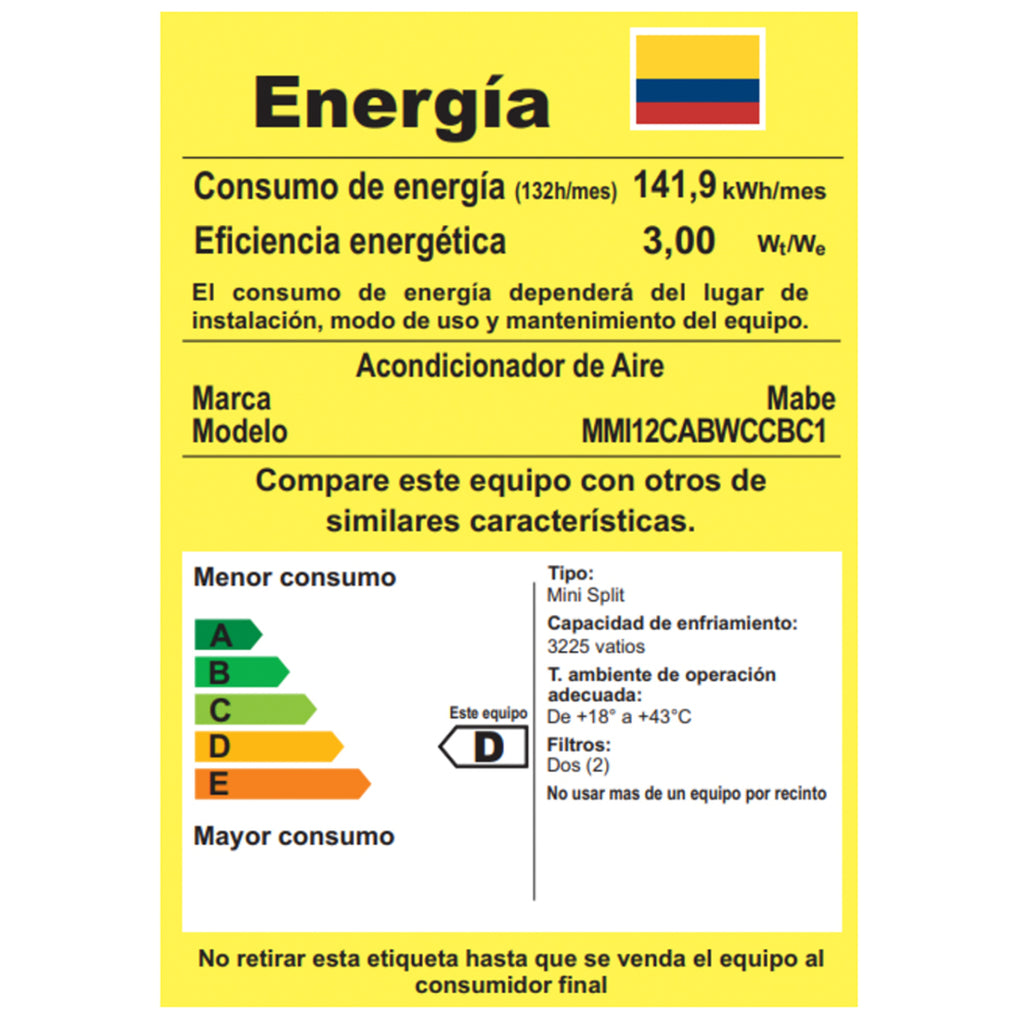 Aire Acondicionado Inverter 110v 12000 BTU Blanco